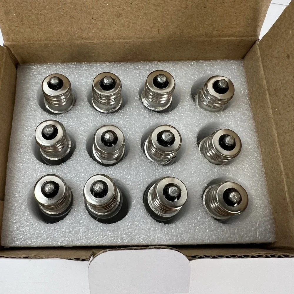 Unbranded C18 Replacement Bulbs 12 Pack Clear New Flicker Flame E12 Candelabra